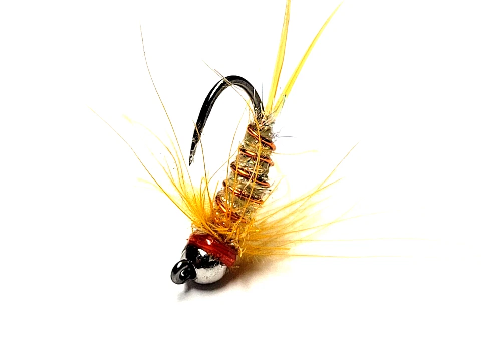 BIG HIT FLY CO CDC Soft Hackle NYMPH - 3 FLIES - FLY FISHING Jig Head - Size 12 or 14 Hook