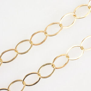 One Foot - 14k Gold Filled 8.8x6.6mm Oval Chain by Foot, Made in USA
