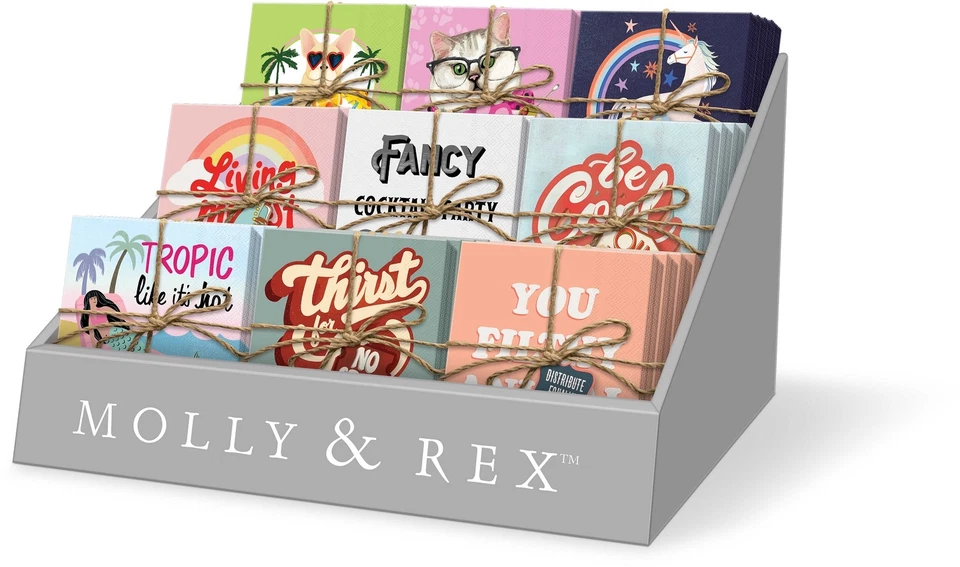 Servilletas para bebidas de cóctel Punch Studio H8 Molly & Rex - Elige el diseño Foto 1 de 1