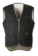 Weste schwarz Cord Cordweste Arbeitsweste Zunft Fell Winter