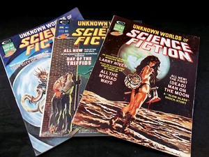 Marvel Unknown Worlds of Science Fiction lot of 3 FN 6.0 Comic magazines 1974 - Picture 1 of 7