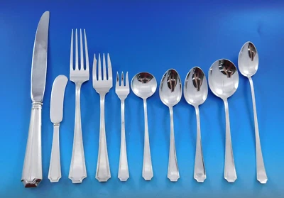 Fairfax by Durgin-Gorham Sterling Silver Flatware Set 12 Service 135 pcs Dinner - Image 1 of 4