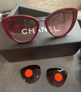 CHANEL Red Sunglasses for Women for sale | eBay