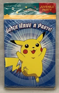 Pokémon Birthday Party Invitation Pack 10 Cards 10 Envelopes Pickachu Juvenile - Picture 1 of 8