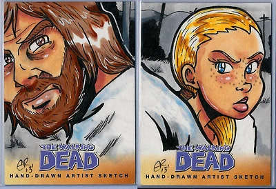 The Walking Dead Comic Series 2 Puzzle Cryptozoic Sketch Card Emily Riggsby 1/1 - Image 1 of 2