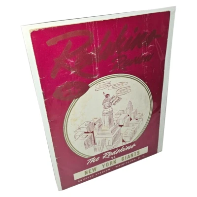 NFL Redskins Review 1948 Game Day Program Redskins vs Giants - Image 1 of 4