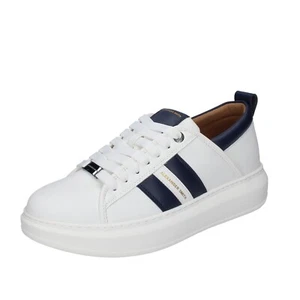 Chaussures Homme ALEXANDER SMITH 8 (EU 42) Baskets Cuir Blanc Bleu EX548-42 - Photo 1 sur 5