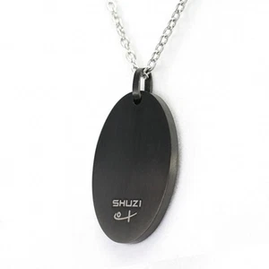 Colgante de moda de titanio ovalado negro Shuzi Vitality audaz - Imagen 1 de 1