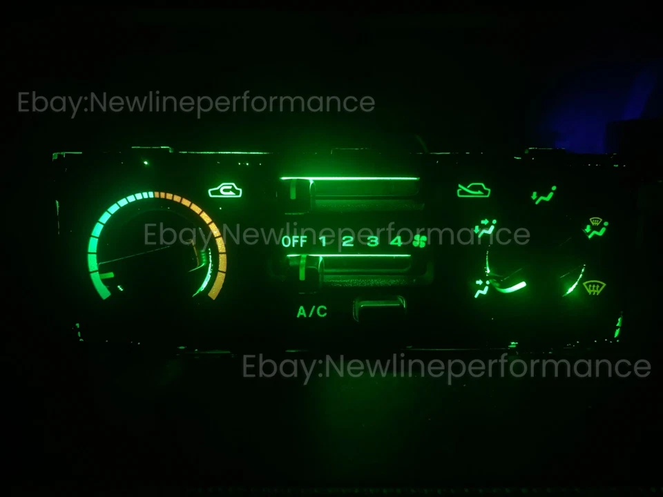 Green Climate Control Switch LED Bulb kit for Subaru Forester 1998-2002 - Image 1 of 1