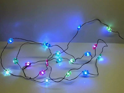 Paquete de 2 juegos de 20 mini luces LED de flores decoración floral a pilas Foto 1 de 2