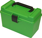 MTM H50-RL Deluxe 50-Round Rifle Ammo Case Box 30-06 270 Win 25-06 Green