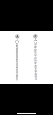 Pendiente colgante de diamantes de 1 quilate de oro de 14 kt Foto 1 de 2