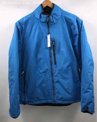 Robert Graham Mens Blue Long Sleeve Full-Zip Windbreaker Jacket Size 2XL - Image 1 of 4