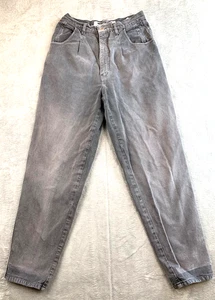 Anchor Blue Women’s Gray Pleated Baggy Jeans Sz 11 100% Cotton Vintage 90s - Picture 1 of 11
