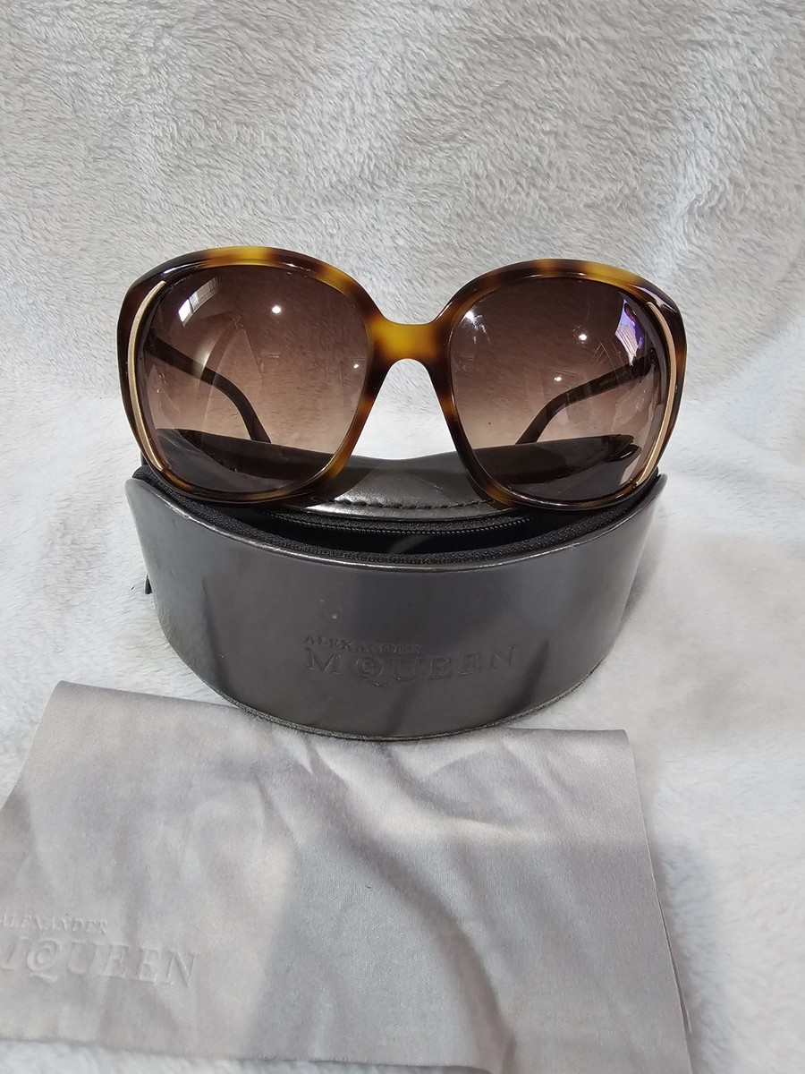 サングラス ALEXANDER MCQUEEN Woman Sunglasses Brown AM0427S 003 Alexander McQueen Brown Round Sunglasses for Women for sale