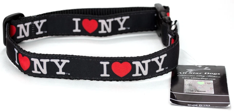 Coleira de fita para cachorros I Love NY - Imagem 1 de 1