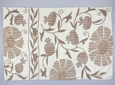 Pottery Barn Lumbar Pillow Cover Montrose Suzani Embroidered 20x30 Floral NWT - Image 1 of 4