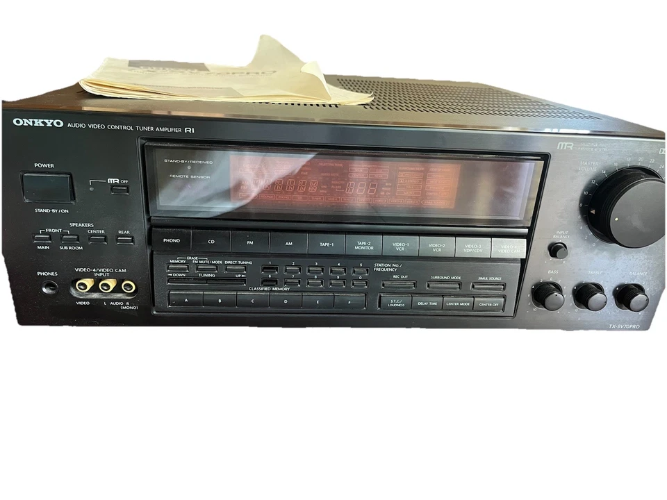 Onkyo Audio Video Control Tuner Amplifier R1 TX-SV70PRO Working Condition - Image 1 of 4