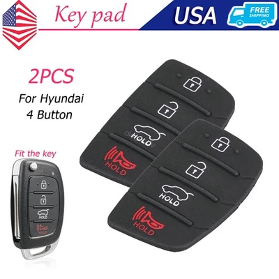 2 Repuestos Para Hyundai Santa Fe Tucson 2013-2019 Llavero Coche Estuche Almohadilla de Goma Foto 1 de 4