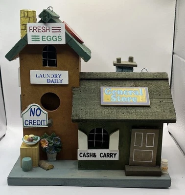 Country General Store Wooden Birdhouse See Pictures For Measurements - Image 1 of 4