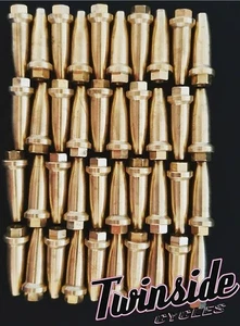 40x Nippli Cerchio Ottone, per Raggi Harley, Forma Bullet, Lavorati Billet - Foto 1 di 4