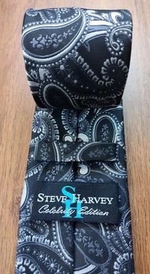 Steve Harvey 名人版领带男式佩斯利 57x3.25 英寸聚酯纤维  — 第 1/4 张图片