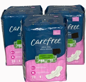Carefree Ultra Thin Super Long Pads With Wings 28 Count Pack Of 3 - Picture 1 of 2