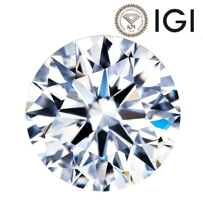 0.30CT Lab Grown Diamond Round Cut D Color VVS2 Clarity IGI Certified 3EX - Image 1 of 4