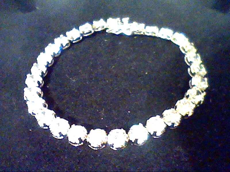 PLATINUM  CLAD 7CTW ROUND LCS DIAMOND TENNIS BRACELET  SZ 7 1/4IN + BONUS - Image 1 of 1