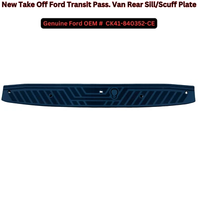 Nuevo T/O OEM Ford Transit-150/250/350 HD 2015-24 placa de desgaste trasera PASS. Van BK Foto 1 de 4