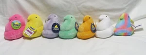 7 New Peeps Plush 6" Chick Pink Yellow Purple Green Orange White Rainbow Easter - Picture 1 of 1