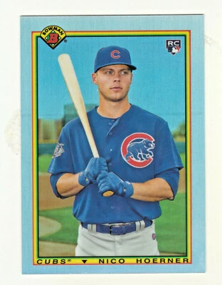 2020 Bowman 1990 BOWMAN CHROME #90B-NH NICO HOERNER RC Rookie Chicago Cubs - Image 1 of 2