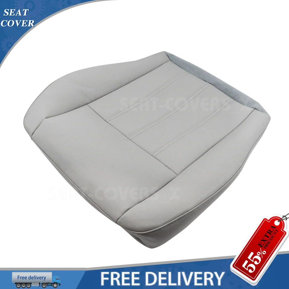 New Driver Bottom Leather Seat Cover Gray For 2005-2010 Chrysler 300C Limited - Image 1 of 4