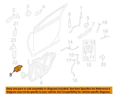 Manija de herrajes de cerradura de puerta delantera FORD OEM 05-09 Quinientos, interior 8T5Z5422601A Foto 1 de 2
