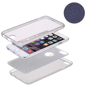 Full TPU Case für LG G6 Schutz Hülle Handy Cover Bumper Etui Glitzer Schwarz Neu - Bild 1 von 4