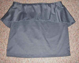 LILY WHITE Dark Gray Pull-On Short Above Knee Stretch Knit Skirt Size XL  - Picture 1 of 4