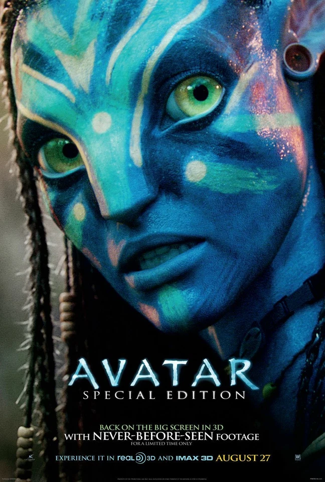AVATAR 2010 Special Edition Original DS 27X40" US Movie Poster James Cameron - Bild 1 von 1