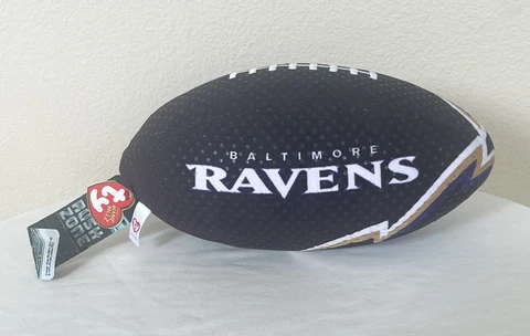 Ty Baltimore Ravens Plush Football Beanie Babies Ballz NFL Rush Zone 12”  w/tags Cover
