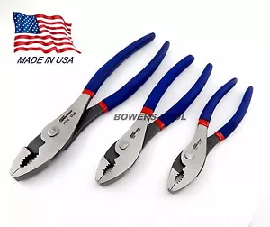 Pro America 6 8 and 10 in. Combination Slip Joint Plier Set MADE IN USA Pliers - Picture 1 of 3