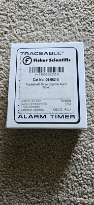 FISHER SCIENTIFIC 06-662-5 TRACEABLE THREE CHANNEL ALARM TIMER,TRIPLE LINE LCD - Image 1 of 4