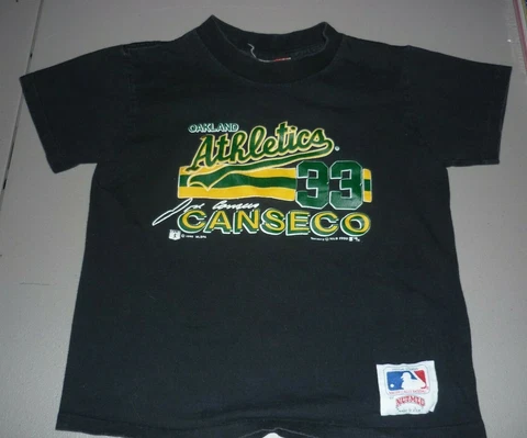 Vintage 1990 Jose Canseco T Shirt Nutmeg Youth Small Cover
