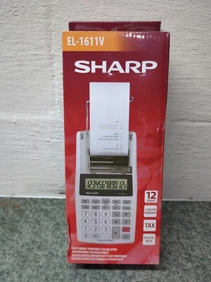 Sharp EL-1611V Handheld Portable Cordless 12 Digit Large LCD Display - Image 1 of 4