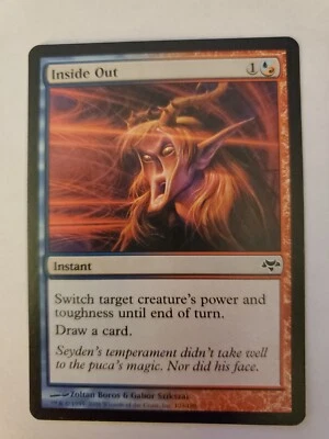 MTG Magic The Gathering Card Inside Out Instant Blue Red Eventide  - Image 1 of 2