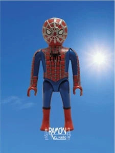 Custom Playmobil Spiderman figura superhéroe con traje azul y rojo artesanal - Imagen 1 de 5