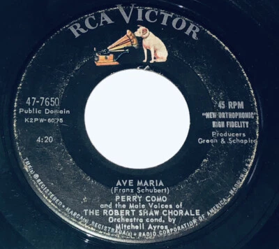 Perry Como Ave Maria/ The Lord’s Prayer  45 Rpm 7” RCA 231H23 Foto 1 de 4