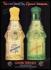 Parfum Gianni Versace 1990 publicité imprimée publicitaire 1996 jean jaune vert