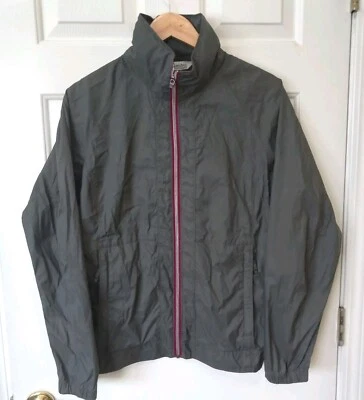 COLUMBIA Women's Hoodie Gray Rain Coat Zip Nylon Size L - Image 1 of 4
