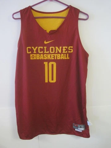 Iowa State Cyclones Womens Basketball Team Worn Practice Jersey Nike Size L #10 Cover