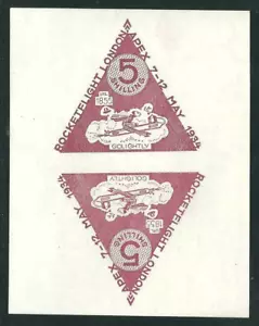 1934 GROSSBRITANNIEN Raketenpostblatt 2 - EZ1B2a - Gerhard Zucker - Bild 1 von 2