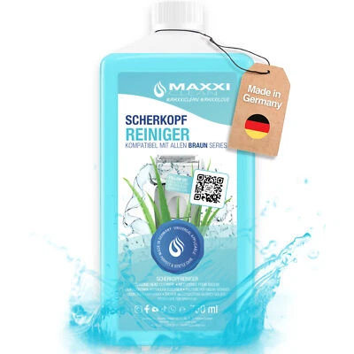 MAXXI CLEAN Limpiador de cabezal de afeitado 0,75 L líquido de limpieza marrón cartuchos de limpieza CCR